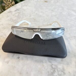 Balenciaga Futuristic Silver Glasses
